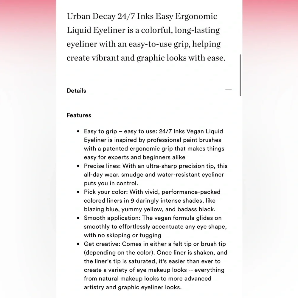 UD ‘Deep End’ 24/7 Inks Easy Ergonomic Liquid Eyeliner Pen